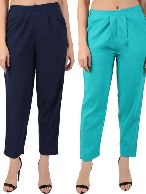 pack of 2 solid pleated trouser - 18376571 - Very Small Image - 1