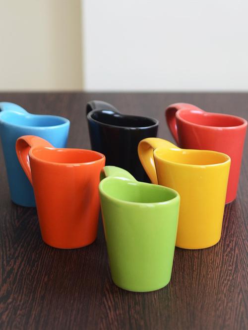 unravel india ceramic multicolored coffee cup (set of 6) - 18376742 - Very Small Image - 1