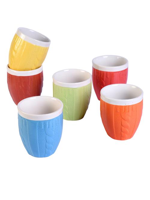 unravel india ceramic tableware serving hand kulhad (set of 6) - 18376746 - Very Small Image - 1