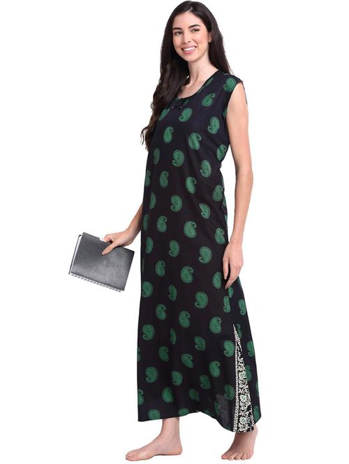 round neck printed nighty - 18377378 - Very Small Image - 1