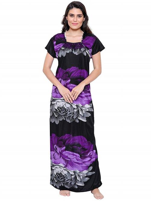 square neck printed nighty - 18377526 - Very Small Image - 1