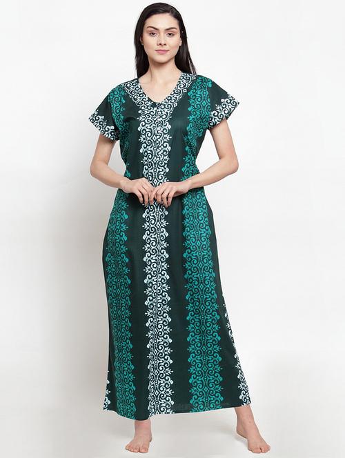 short sleeved printed nighty - 18377815 - Very Small Image - 1