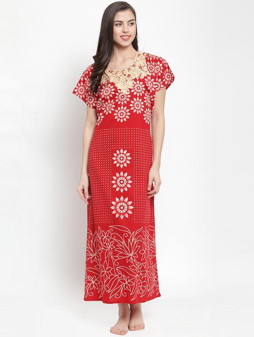 short sleeved printed nighty - 18377831 - Very Small Image - 1