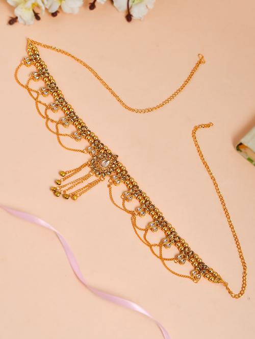 golden embellished waistbelt kamarbandh - 18378079 - Very Small Image - 1
