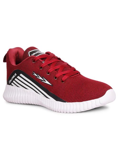 maroon mesh sport shoes - 18378237 - Very Small Image - 1