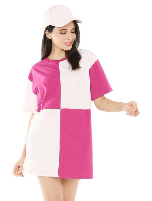 drop shoulder color-blocked regular tee - 18378463 - Very Small Image - 1
