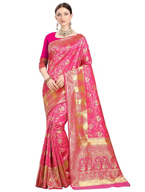 jacquard work woven saree - 18378643 - Very Small Image - 1