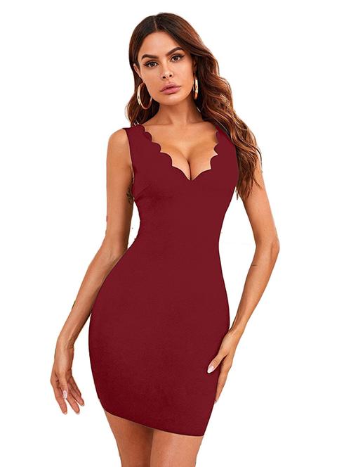 sleeveless solid bodycon dress - 18380078 - Very Small Image - 1