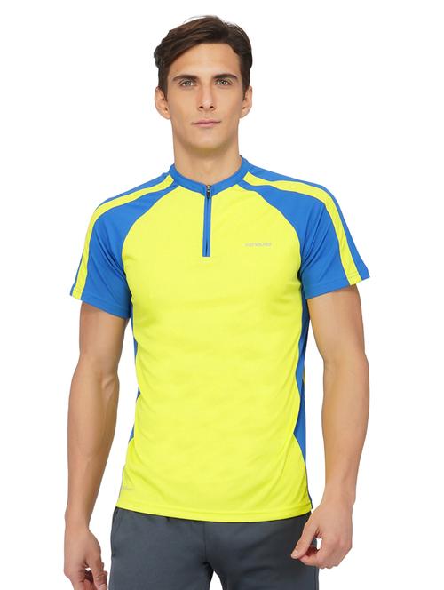 yellow color-blocked t-shirt - 18380631 - Very Small Image - 1
