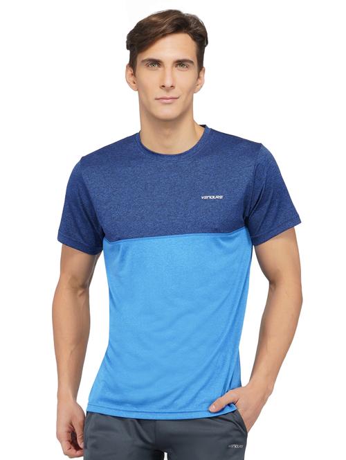 light blue color-blocked t-shirt - 18380658 - Very Small Image - 1