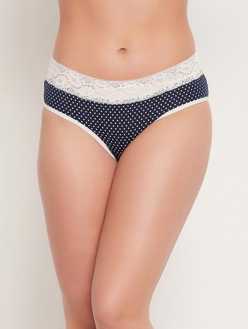 navy blue printed hipster panty - 18380957 - Very Small Image - 1