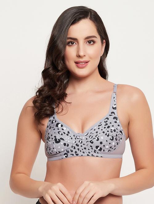 grey printed regular bra - 18380989 - Very Small Image - 1