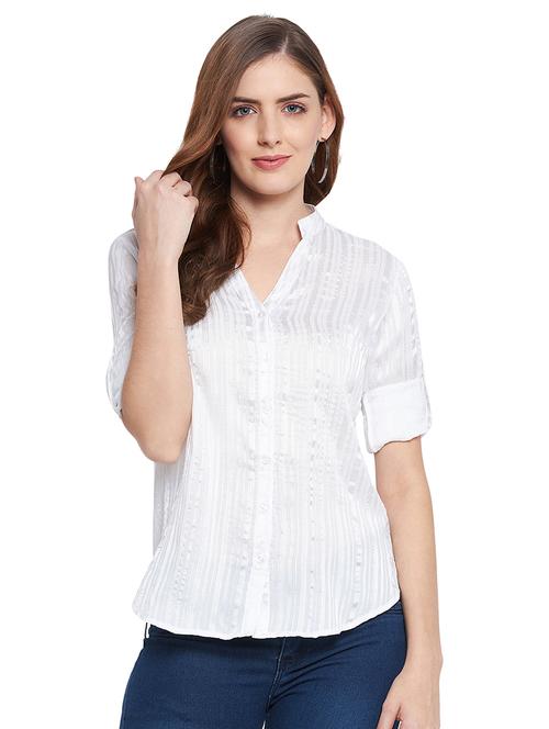 long sleeved striped regular shirt - 18381336 - Very Small Image - 1