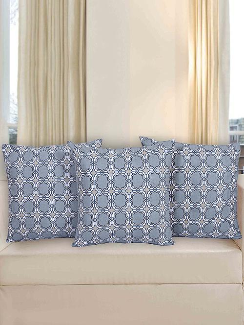 texstylehome assorted reversible jaipuri print pure cotton cushion covers - 18381853 - Very Small Image - 1