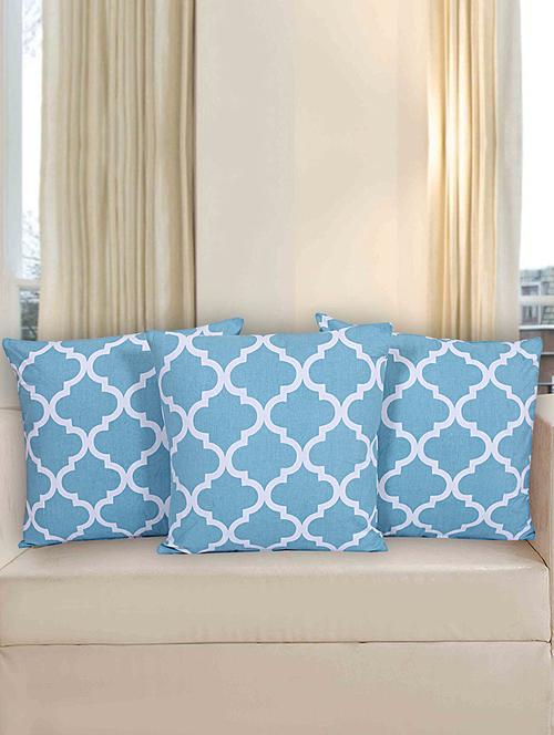 texstylehome assorted reversible jaipuri print pure cotton cushion covers - 18381855 - Very Small Image - 1
