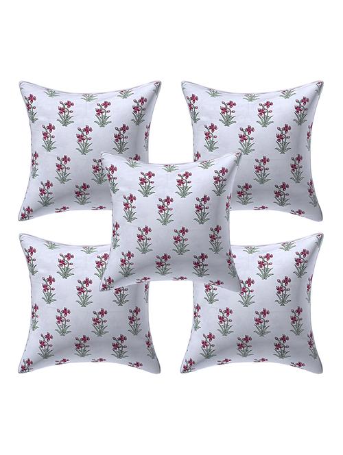 texstylehome assorted reversible jaipuri print pure cotton cushion covers - 18381872 - Very Small Image - 1