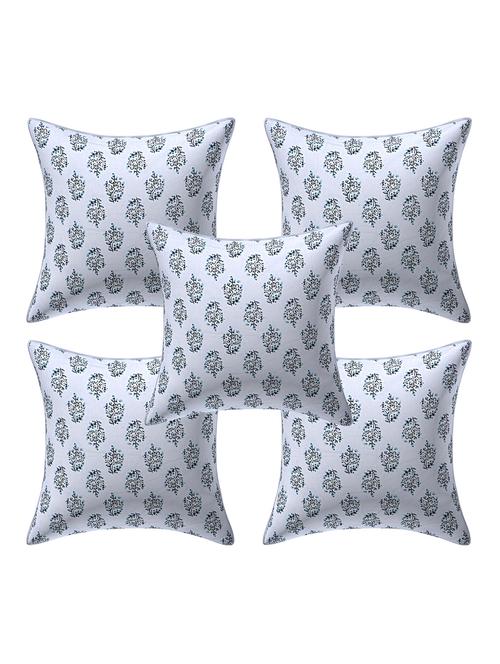 texstylehome assorted reversible jaipuri print pure cotton cushion covers - 18381873 - Very Small Image - 1