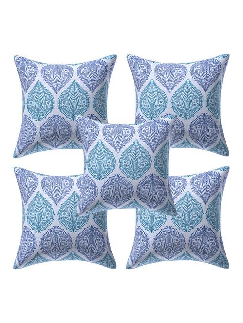 texstylehome assorted reversible jaipuri print pure cotton cushion covers - 18381874 - Very Small Image - 1
