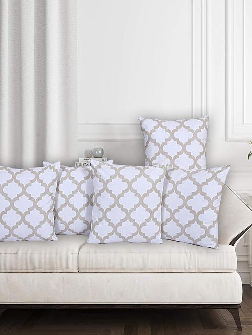 texstylehome assorted reversible jaipuri print pure cotton cushion covers - 18381882 - Very Small Image - 1