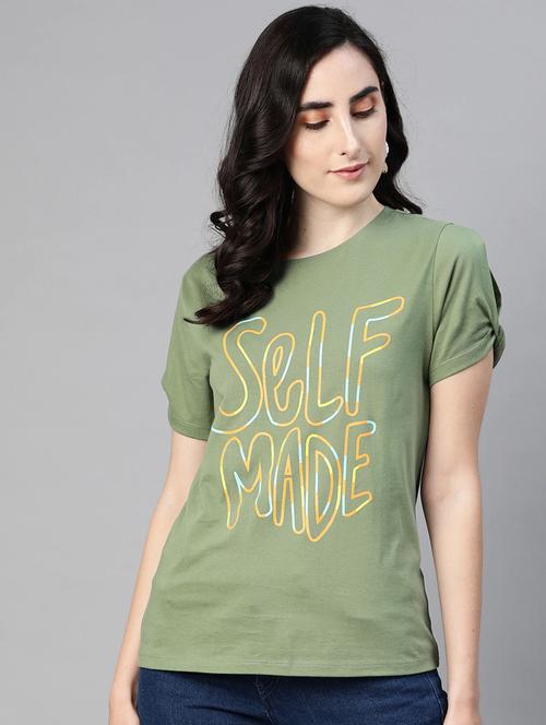 slit sleeved printed regular top - 18381937 - Very Small Image - 1