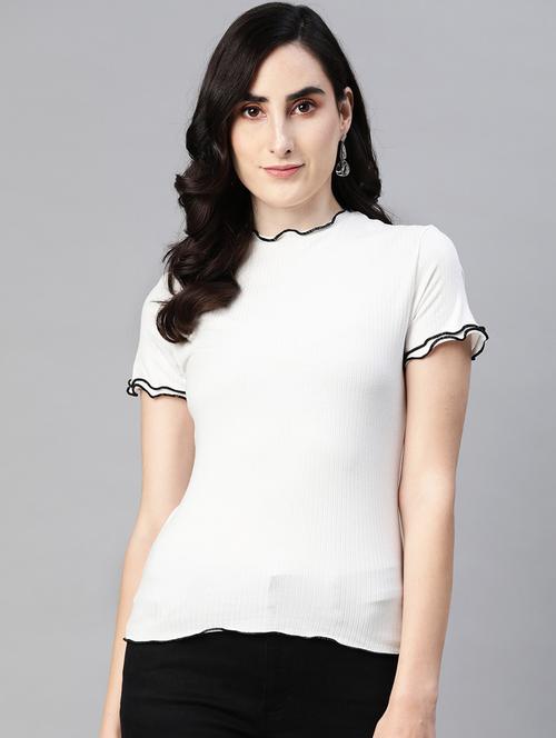 short-sleeved solid regular top - 18381943 - Very Small Image - 1