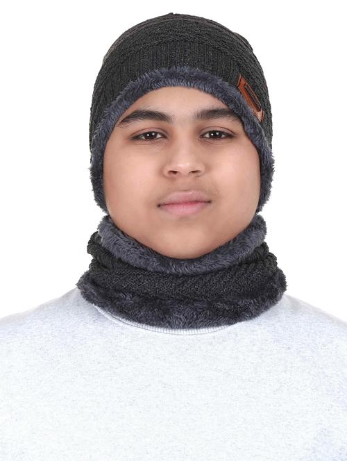 pack of 1 set = 1 beanie cap + 1 neck warmer - 18382175 - Very Small Image - 1