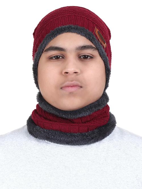 pack of 1 set = 1 beanie cap + 1 neck warmer - 18382184 - Very Small Image - 1