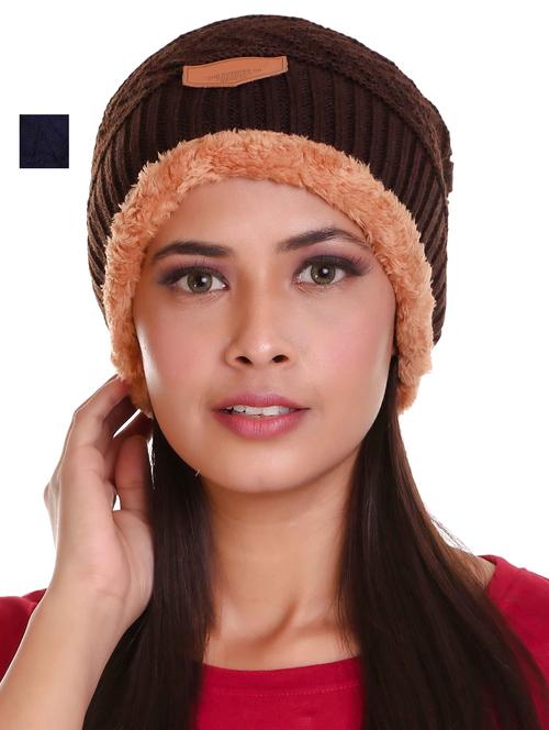 pack of 2 multi colored wool cap - 18382213 - Very Small Image - 1