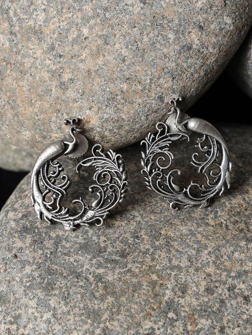 silver brass studs earring - 18382276 - Very Small Image - 1
