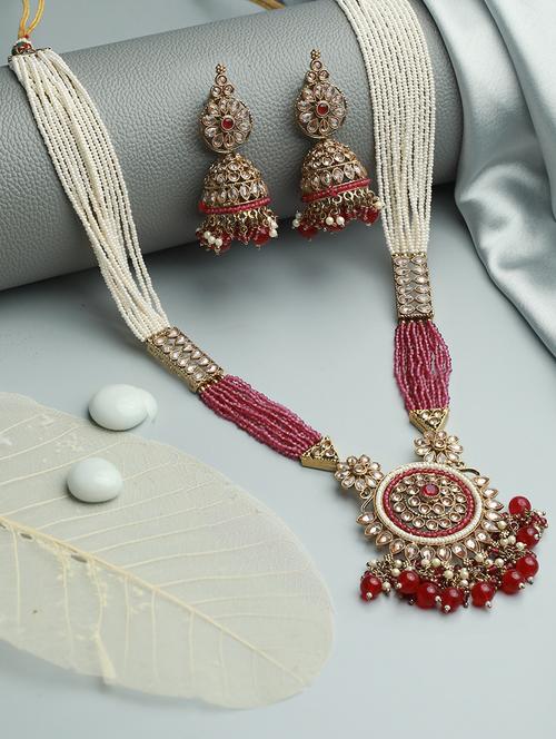purple brass long necklace - 18382346 - Very Small Image - 1