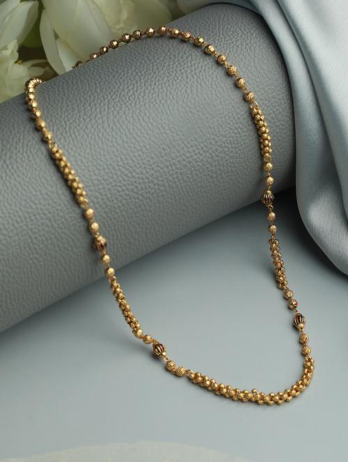gold metal short necklace - 18382352 - Very Small Image - 1