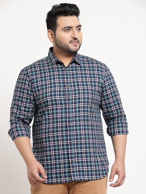 mens checks casual shirt - 18382510 - Very Small Image - 1