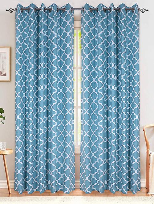 texstylehome pure cotton eyelet 7ft door or window curtain - 18382632 - Very Small Image - 1
