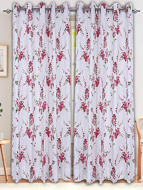 texstylers 100% cotton printed eyelet 7ft door or window curtain - 18382668 - Very Small Image - 1