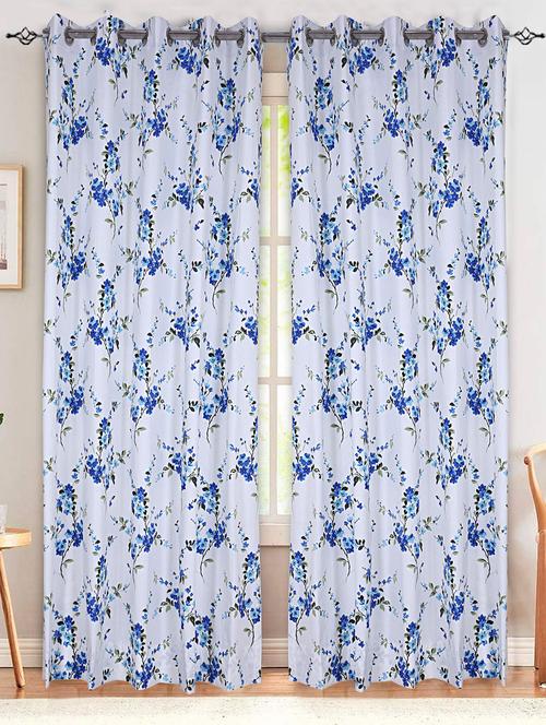 texstylers 100% cotton printed eyelet 7ft door or window curtain - 18382669 - Very Small Image - 1