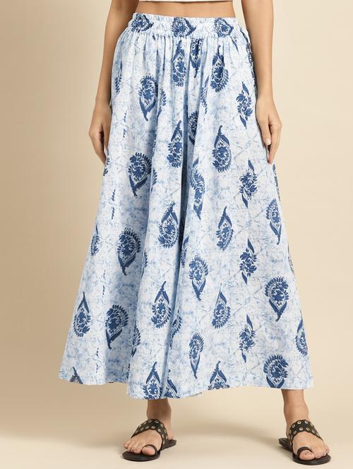 offwhite cotton flared palazzo - 18383065 - Very Small Image - 1