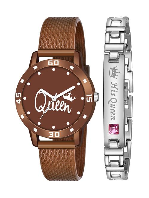 kajaru stylish analog watch for women with queen bracaelet - 18383772 - Very Small Image - 1