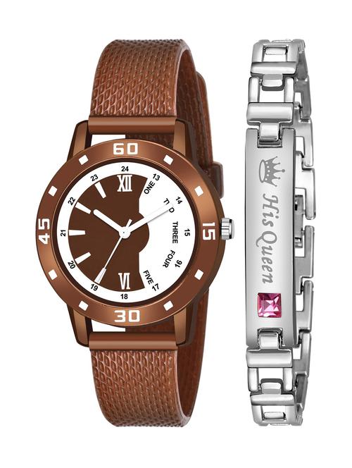 kajaru stylish analog watch for women with queen bracaelet - 18383775 - Very Small Image - 1