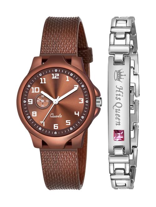 kajaru stylish analog watch for women with queen bracaelet - 18383784 - Very Small Image - 1