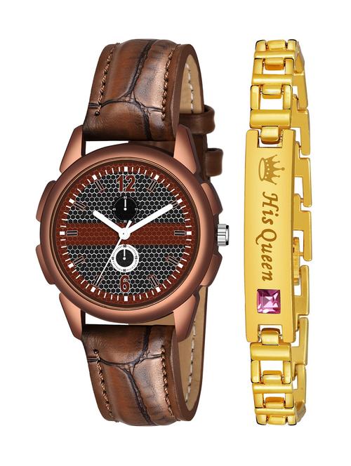 kajaru stylish analog watch for women with queen bracaelet - 18383808 - Very Small Image - 1