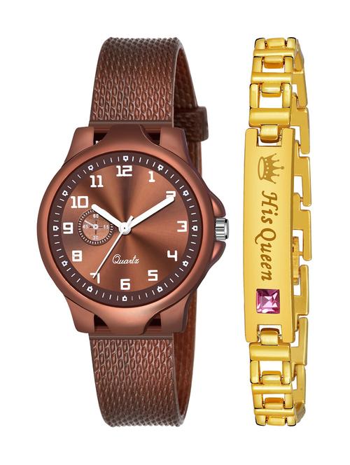 kajaru stylish analog watch for women with queen bracaelet - 18383811 - Very Small Image - 1