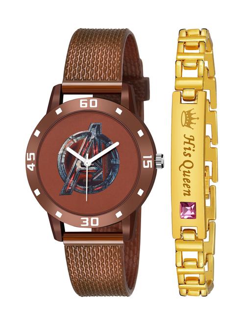 kajaru stylish analog watch for women with queen bracaelet - 18383814 - Very Small Image - 1