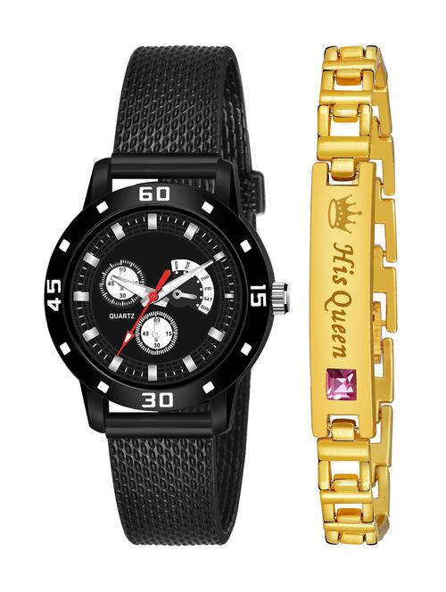 kajaru stylish analog watch for women with queen bracaelet - 18383815 - Very Small Image - 1