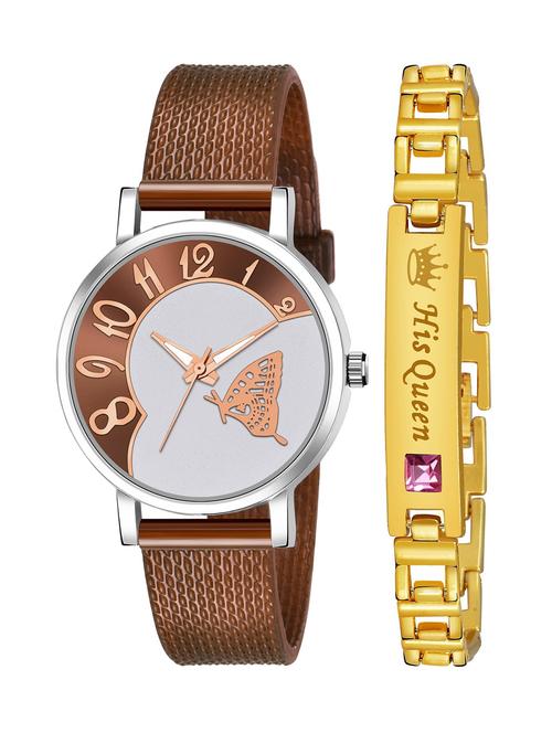 kajaru stylish analog watch for women with queen bracaelet - 18383820 - Very Small Image - 1