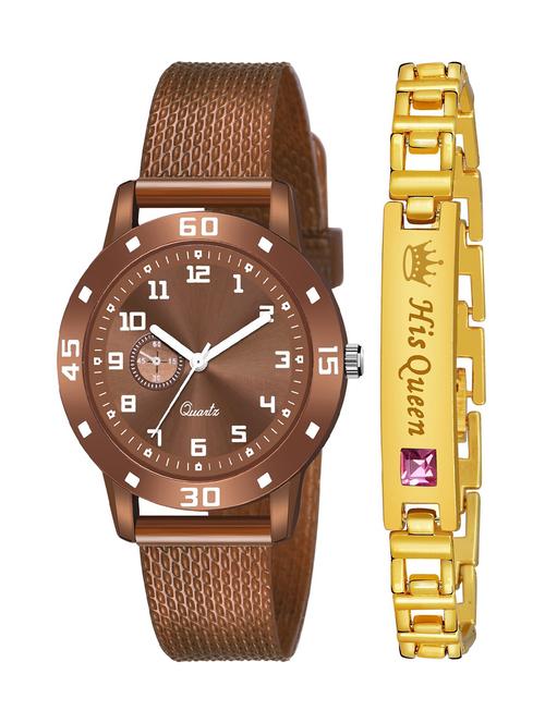 kajaru stylish analog watch for women with queen bracaelet - 18383823 - Very Small Image - 1