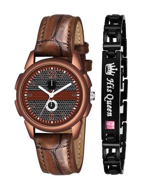 kajaru stylish analog watch for women with queen bracaelet - 18383835 - Very Small Image - 1