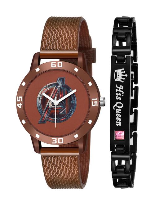 kajaru stylish analog watch for women with queen bracaelet - 18383841 - Very Small Image - 1