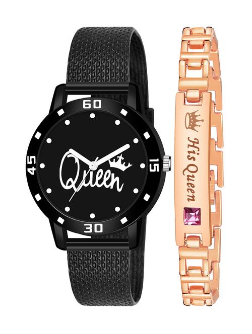 kajaru stylish analog watch for women with queen bracaelet - 18383851 - Very Small Image - 1