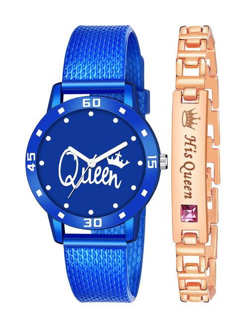 kajaru stylish analog watch for women with queen bracaelet - 18383852 - Very Small Image - 1