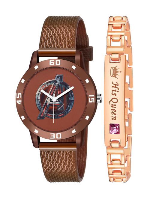 kajaru stylish analog watch for women with queen bracaelet - 18383868 - Very Small Image - 1